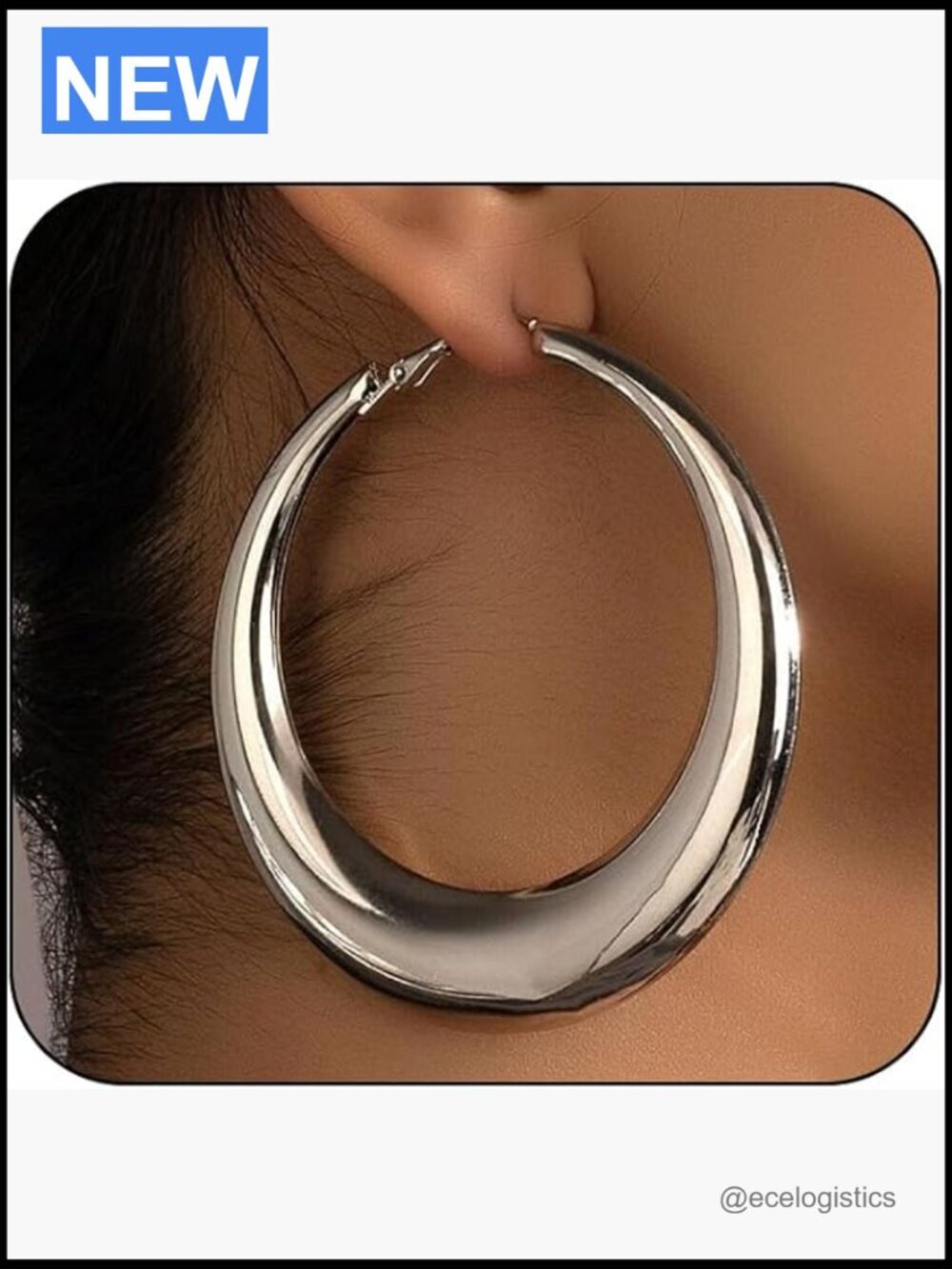 Chunky Gold Oversized Hoop Earrings for Women Thick Hypoallergenic Dangle
